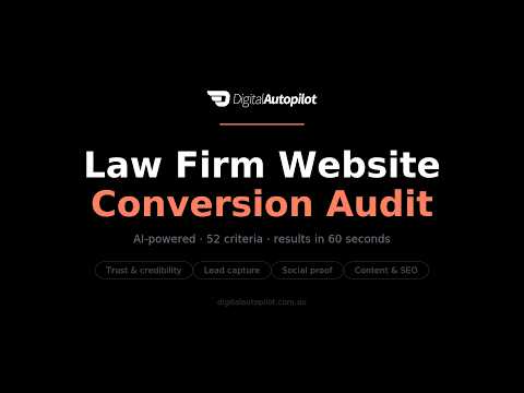 Our AI Tool Audits This Law Firm's Website for Conversion in under 60 Seconds