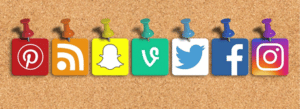 Image of logos of all major social media platforms