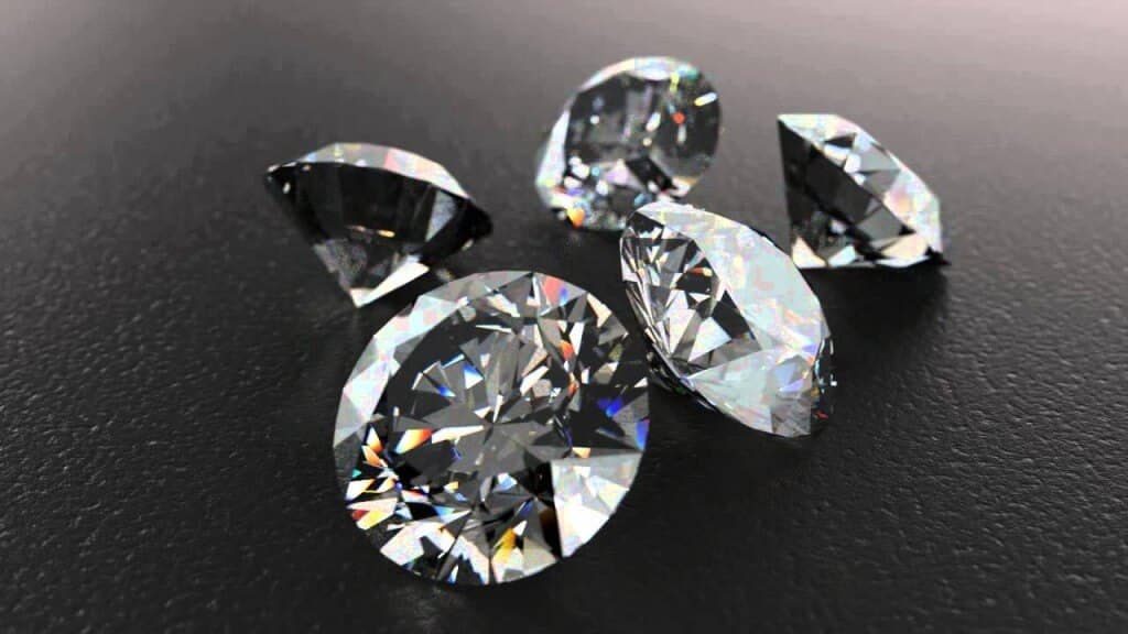 Diamond Earrings on Black Background