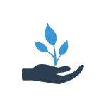 hand with plant icon
