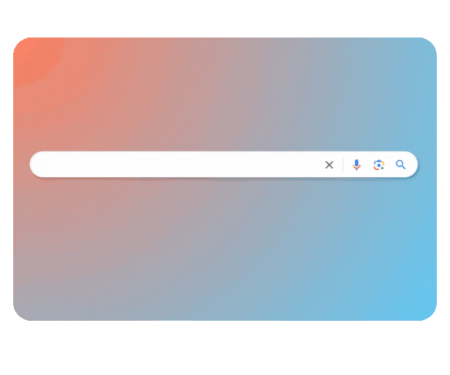 Animated gif showing a stylised example of finding a pet product through Google Shopping Ads